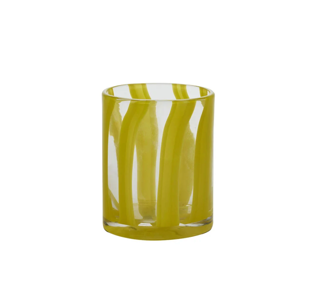 Tumbler with Yellow Stripes