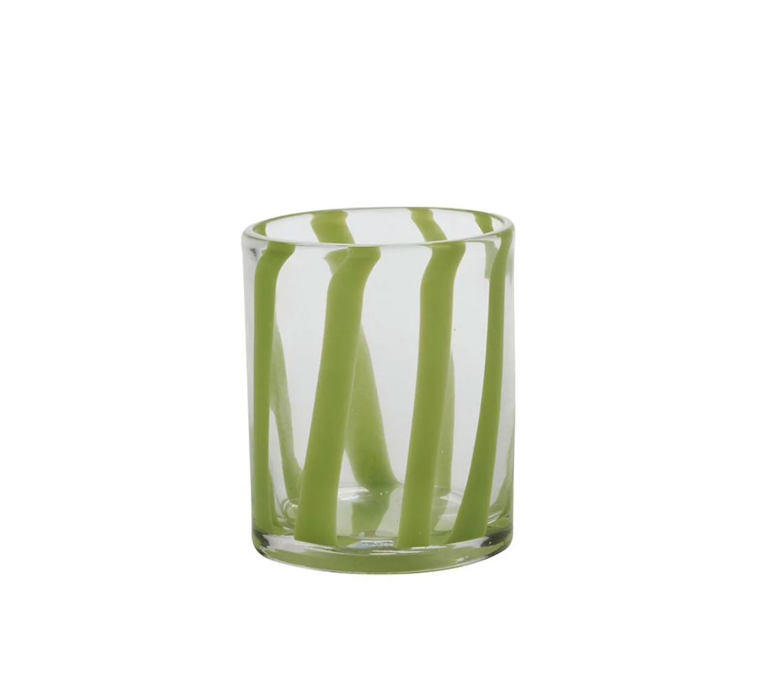 Tumbler with Green Stripes