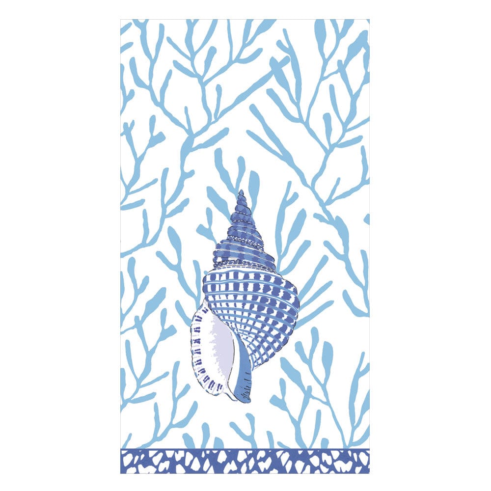 Guest Towel Shell Toile-Blue