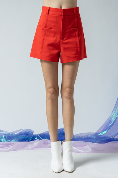 High Waisted Red Short