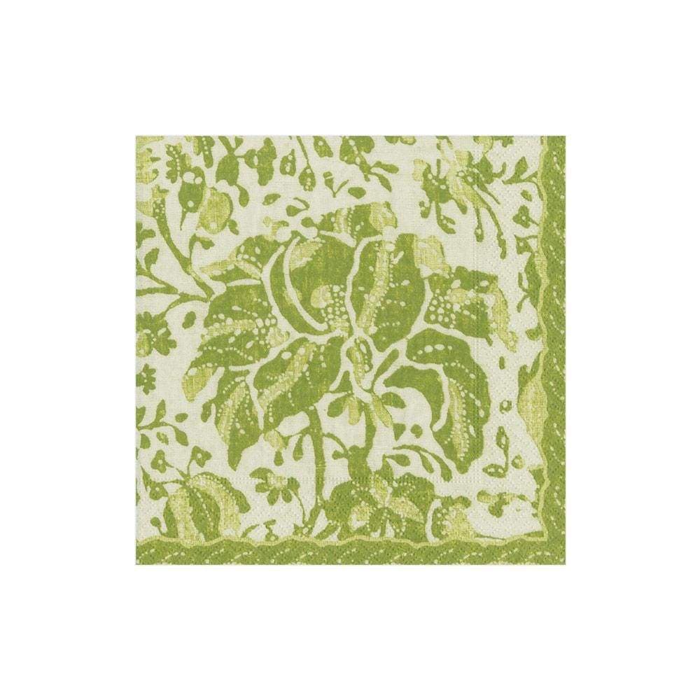 Napkin Cocktail Plantation Print Green