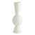 Low Chiseled Orb Vase Matte White Sm