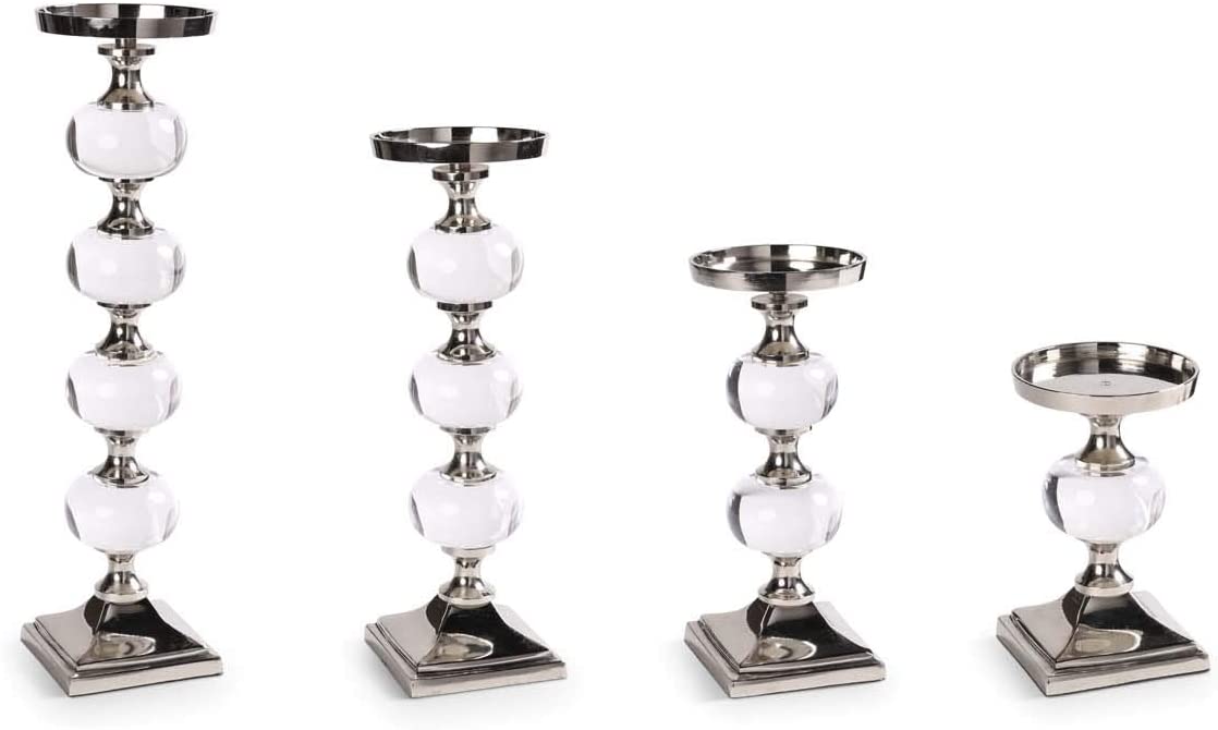 Silver & Clear Candleholder