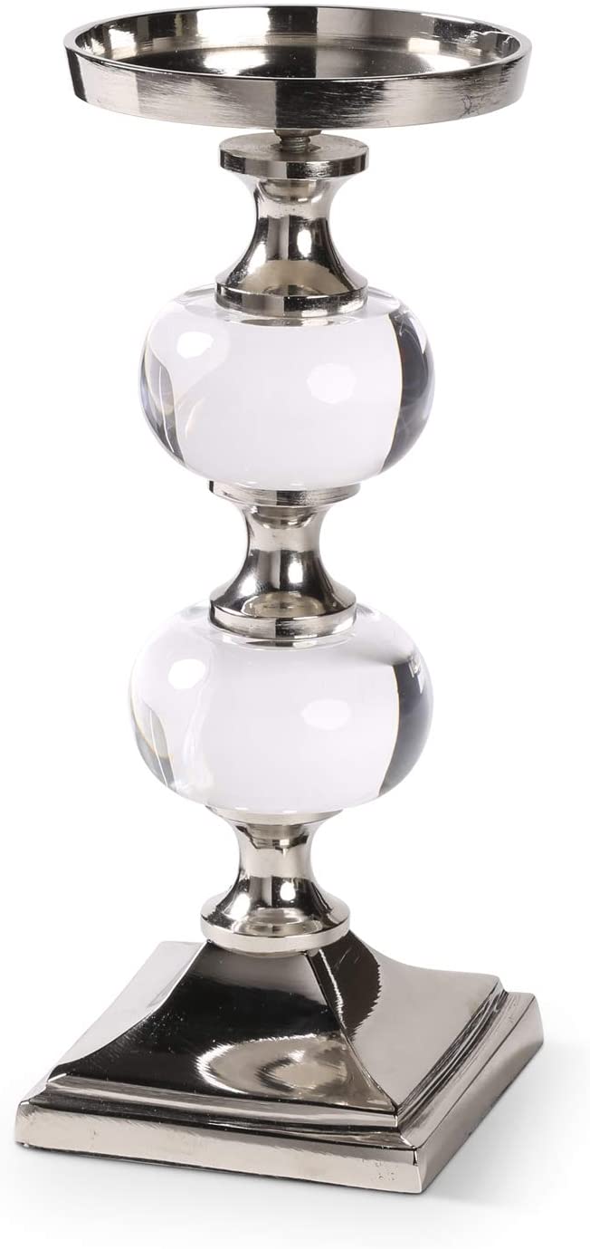 Silver & Clear Candleholder
