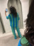 Oversized Crochet Green Blue Set