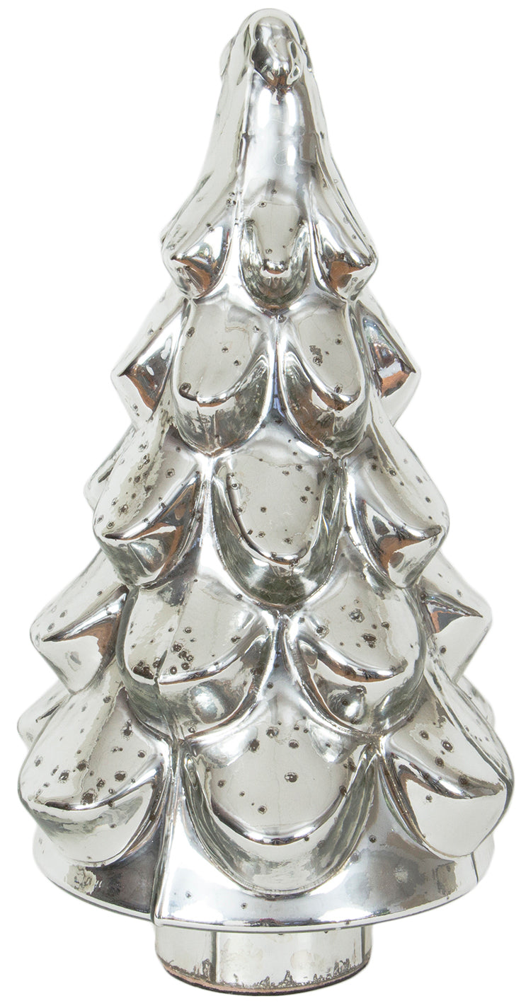 Xmas Tree Dimple 7W X 16H Mercury Silver