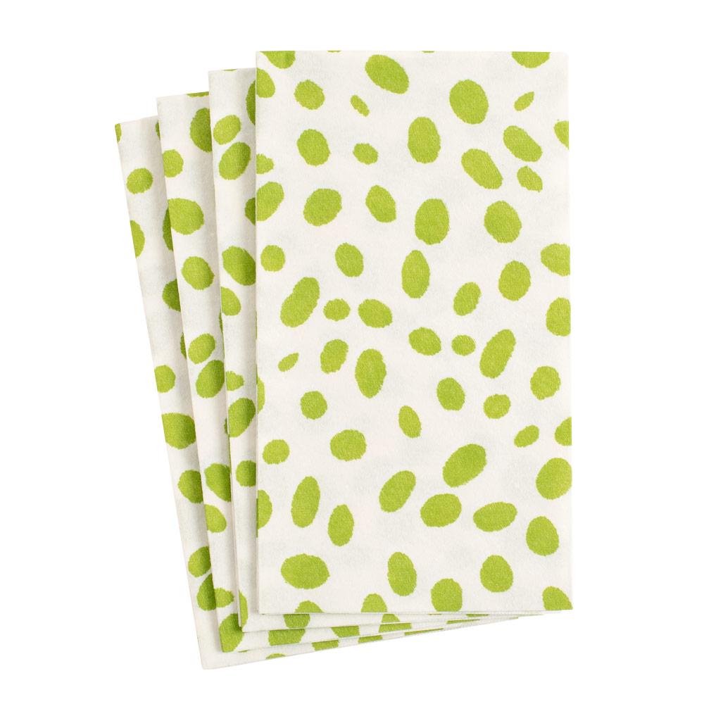 Guest Towels Spots Green Paper Linen