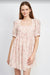 Embroidered Chiffon Mini Dress