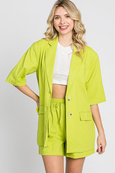 Tinny Plus Linen Lime Set