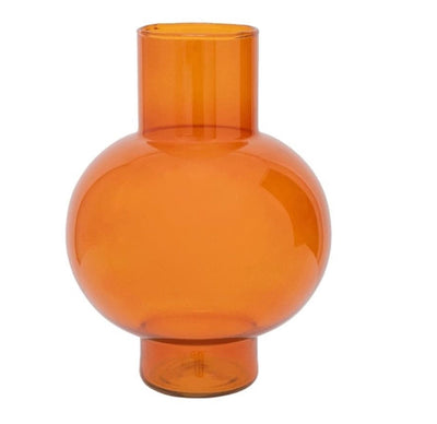 Vase Recycled Glass Tummy A Orange Rus