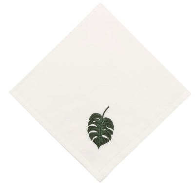 Napkin Off White Monstera leaf