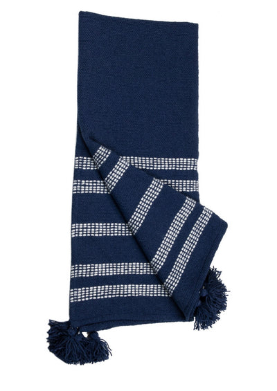 Hand Woven Dylan Throw Navy