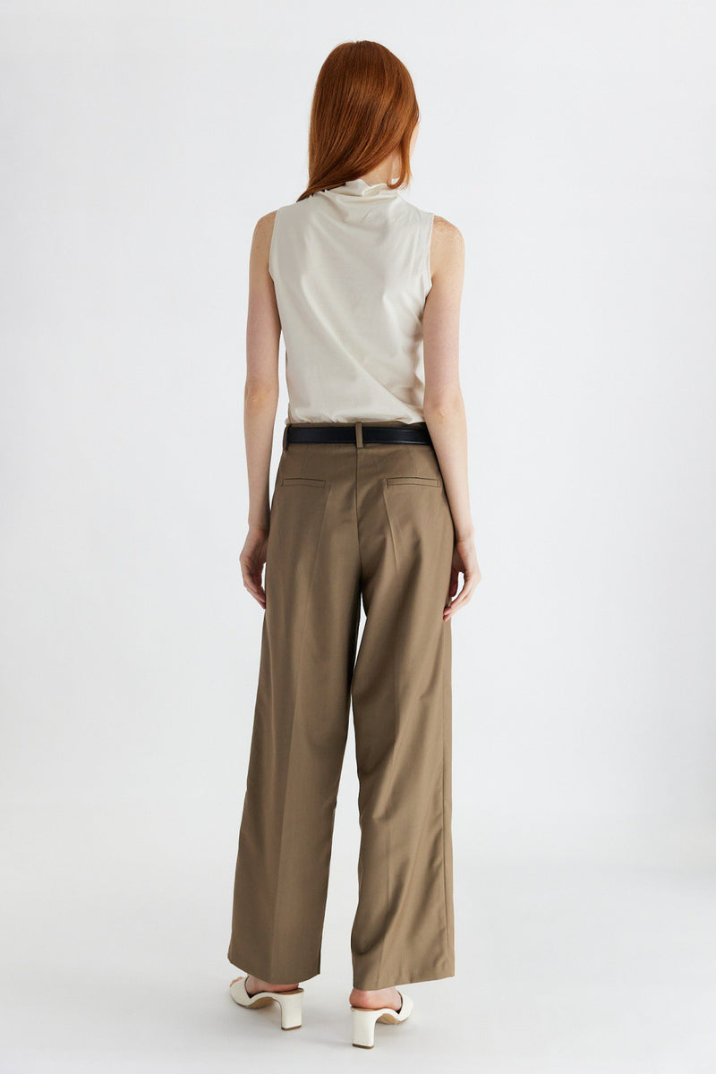 Straight-Leg Trouser Pants