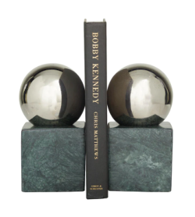 Marbel Bookend Silver