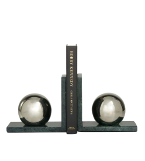 Marble Bookend Silver