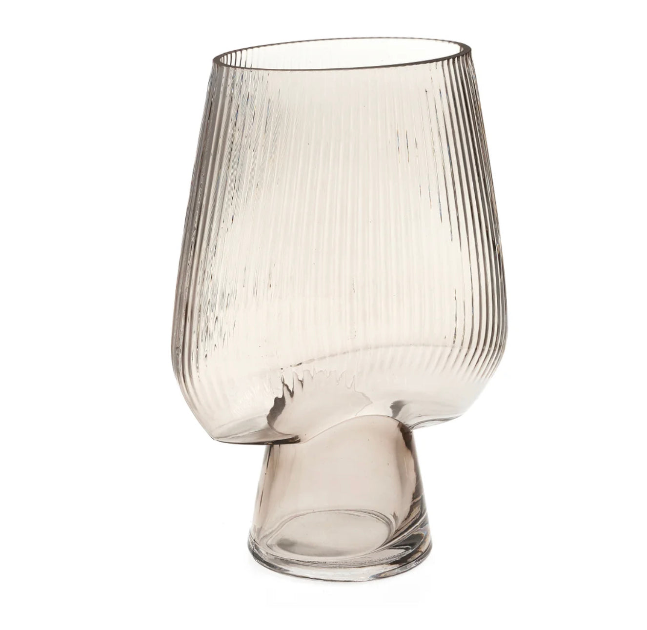 Lianne Desing Glass Ribbed Vas