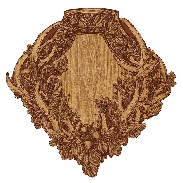 Die Cut Oak & Antler Crest Placemat