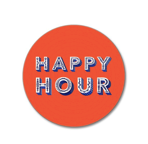 Happy Hour Orange Coaster