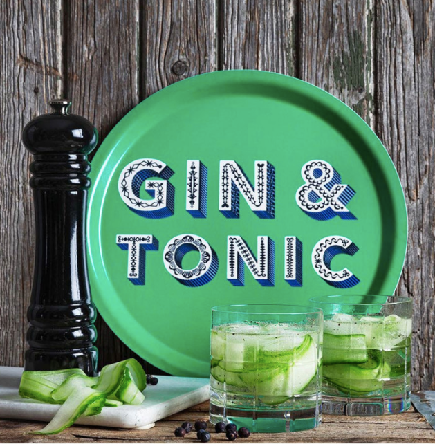 Gin Tonic Green Tray