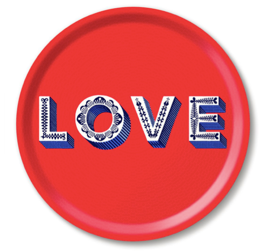 Love Red Tray