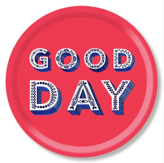 Good Day Strawberry Red Tray