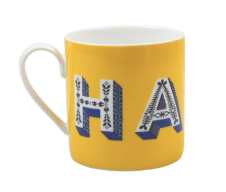 Happy Yellow 1pc Mug Fine Porcelain