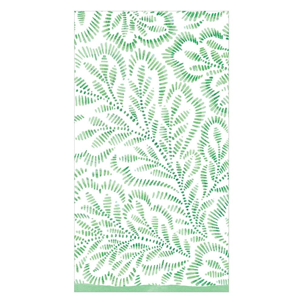 Guest Towel Block Print Leaves Gree