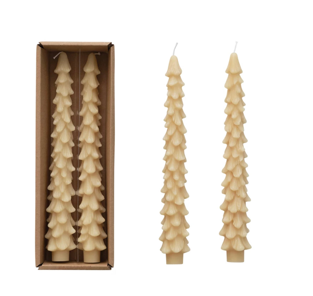 Unscented Tree Shaped Taper Candles