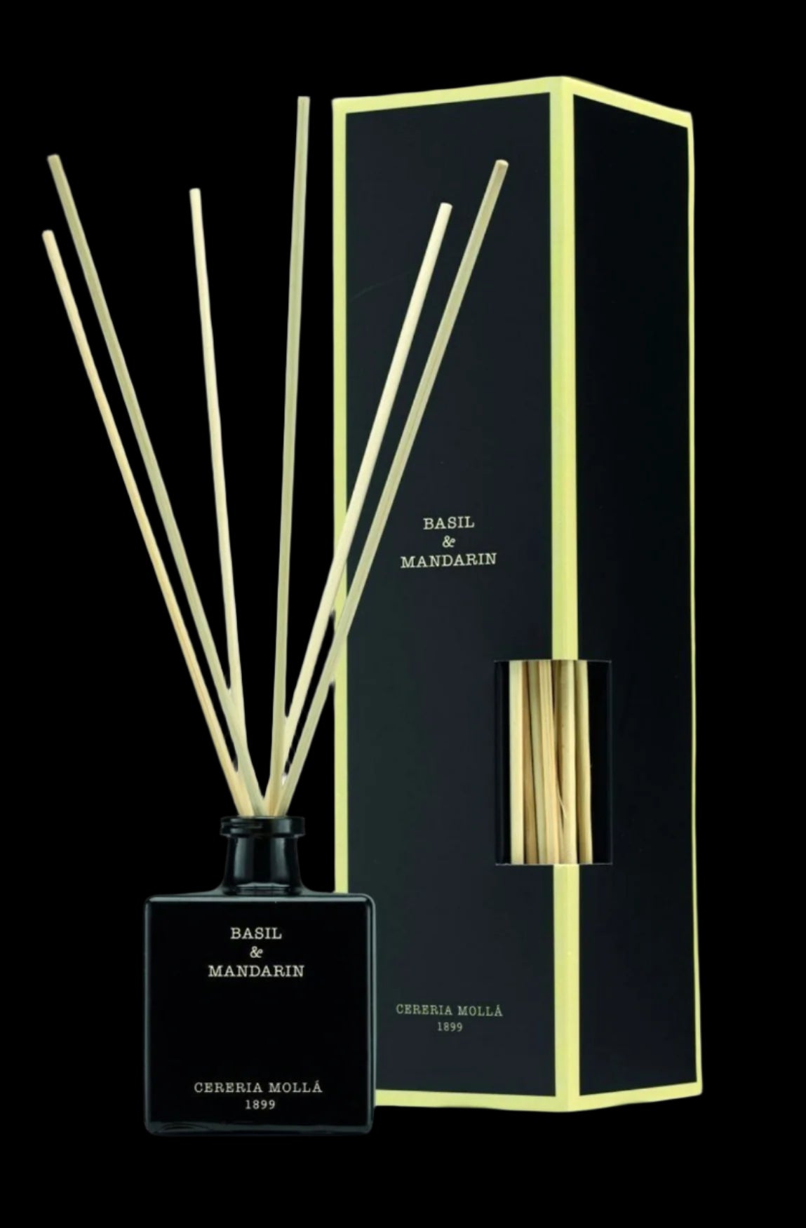 Basil & Mandarín Black Premium Reed Diffuser