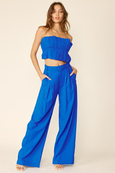 Belted Wide Trousers