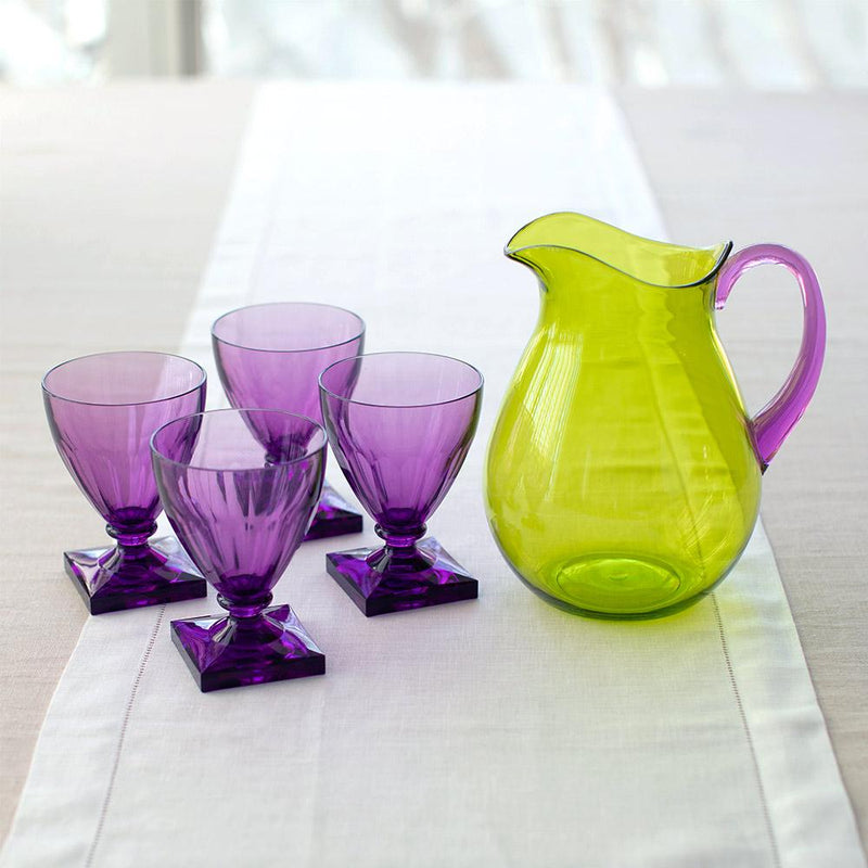Acrylic Pitcher Green with Amethyst