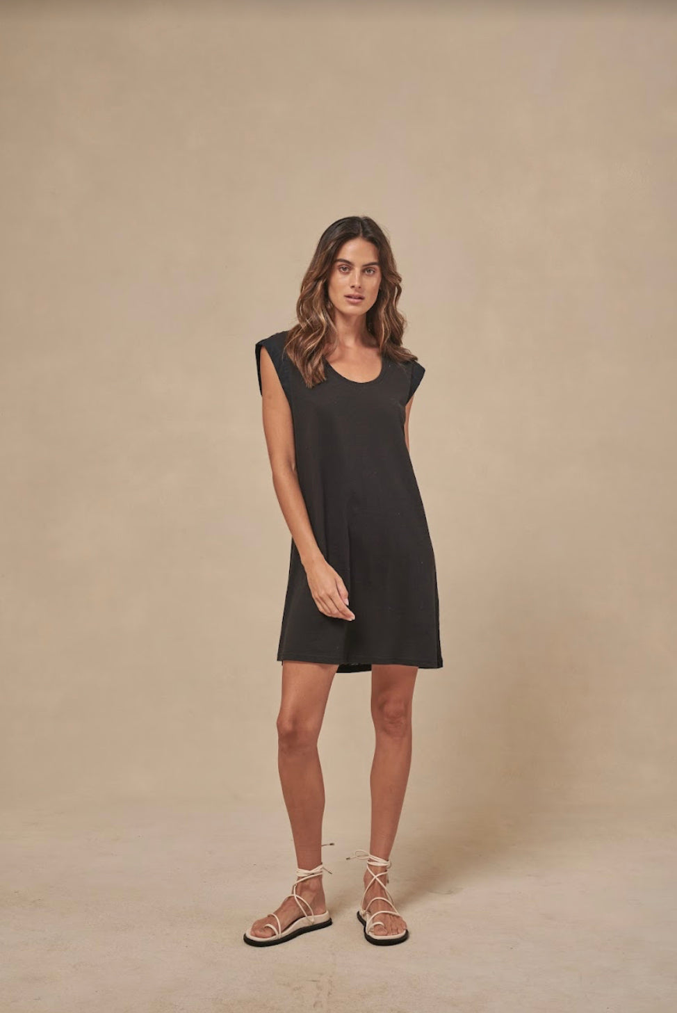 Lorna Jersey Short Dress Black
