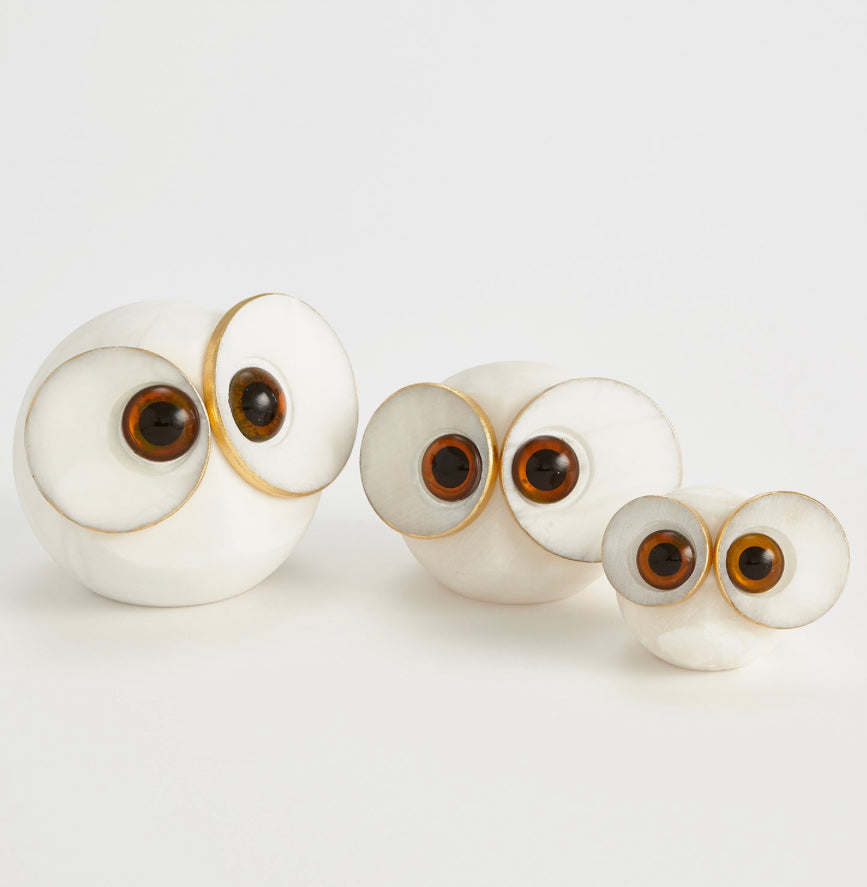 Alabaster Big Eyed Owl