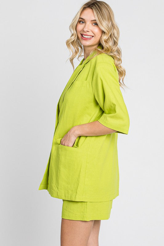 Tinny Plus Linen Lime Set