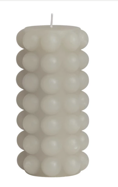 Unscented Hobnail Pillar Candle