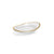 Clear Textured Bowl With Jagged Gold Rim-Small