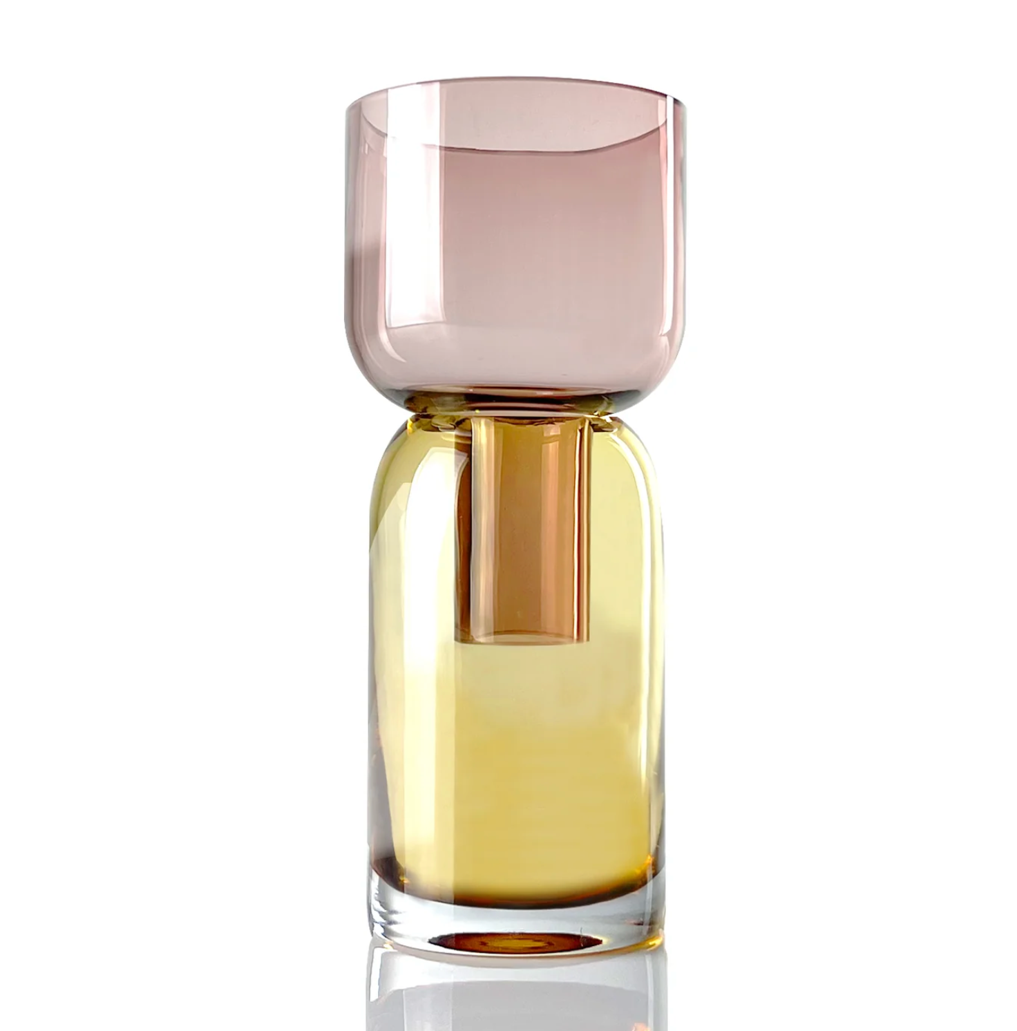 Small Flip Vase Pink and Yellow