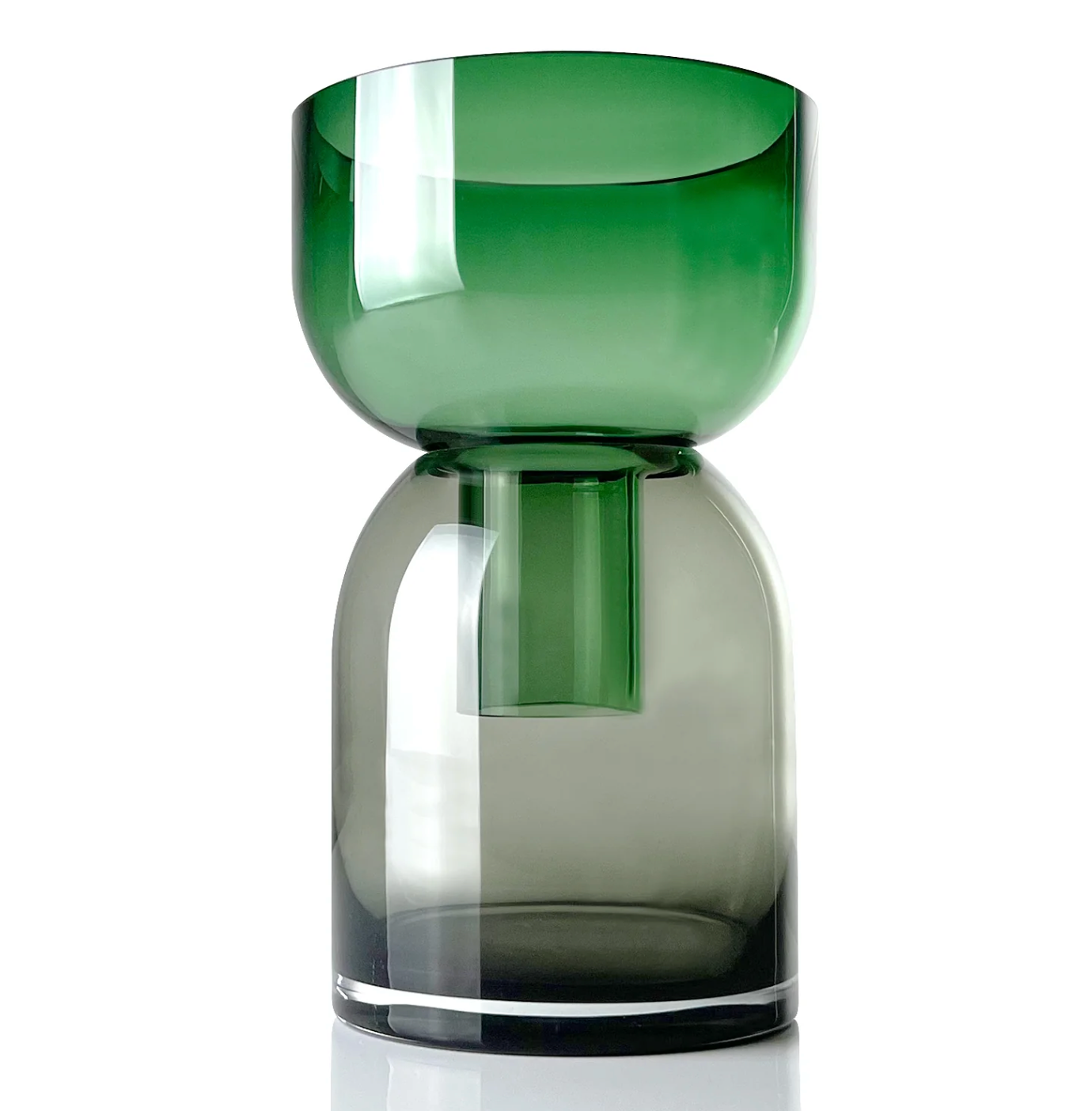 Large Flip Vase Green and Gray