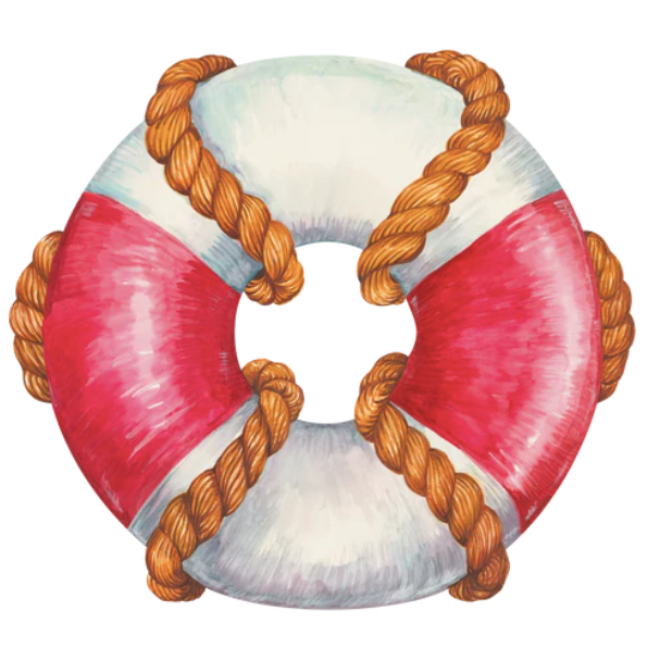 Die Cut Life Preserver Placemat - 12 Sheets