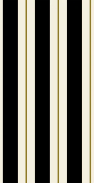 Black & Gold Awning Stripe Guest Napkin - Pack Of 16
