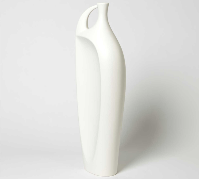 Indentation Vase-Matte White