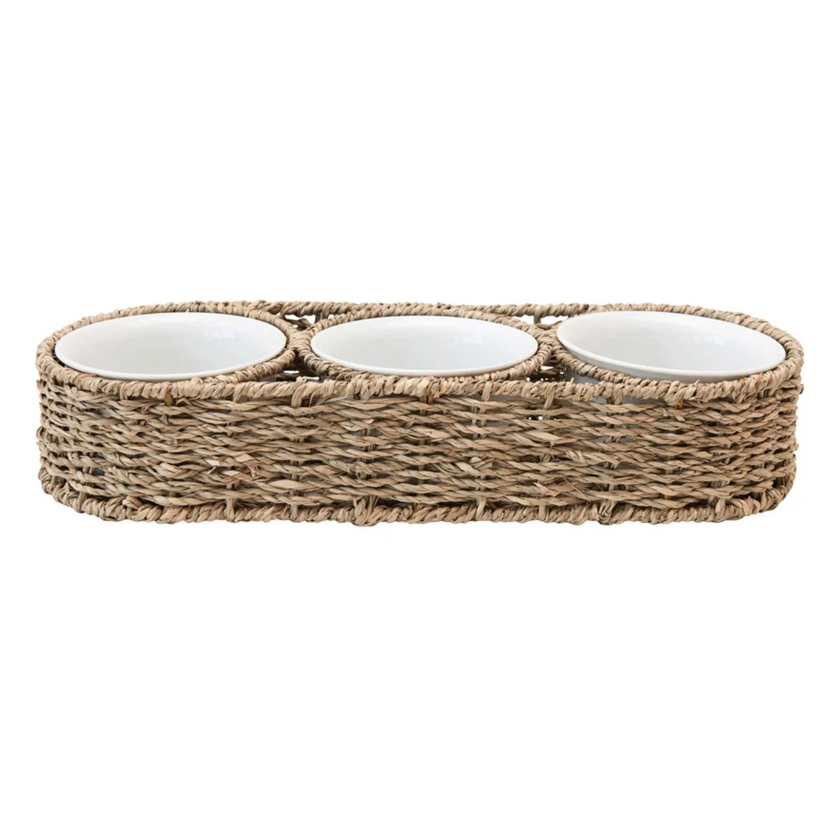 Hand Woven Basket with Ceramic Bowl
