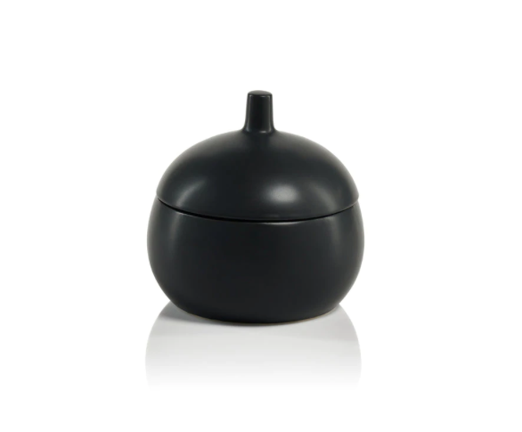 Bodega Ceramic Canister 5.25" Black
