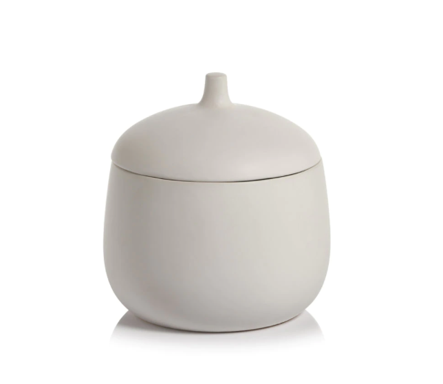 Bodega Ceramic Canister 7.75" White