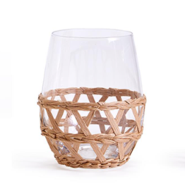 Lattice Stemless Wine Glass