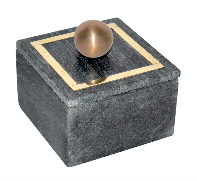 Marble 5X5 Box Knob Black