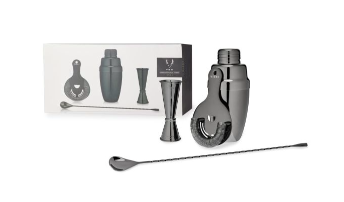 GUNMETAL MIXOLOGIST BARWARE SET BY VISKI