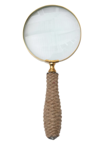 Brass Magnifying Glass Jute Handle