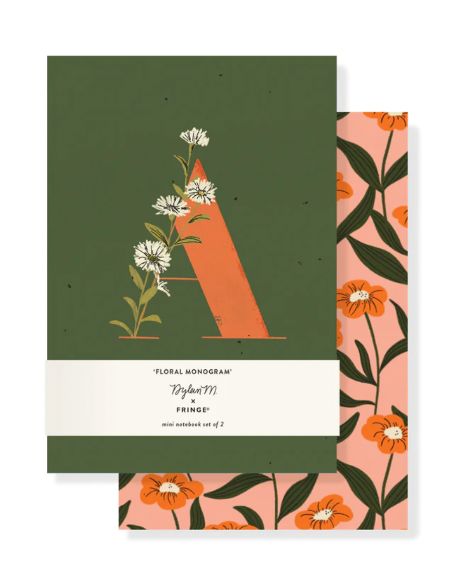 Monogram Mini Floral Journal Set