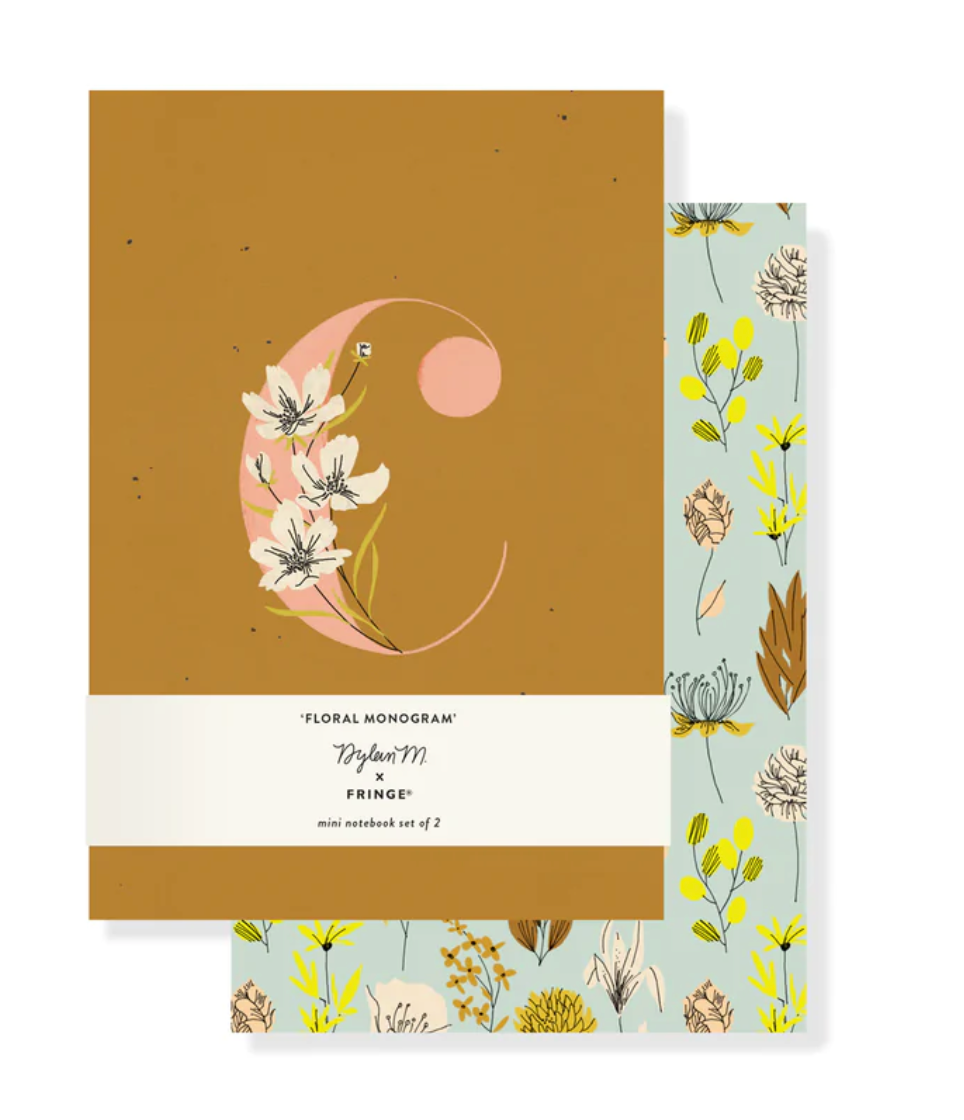 Monogram "C" Mini Floral Journal Set